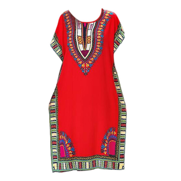 Dammode strandlovsklänning Boho Elegant etnisk klänning Red