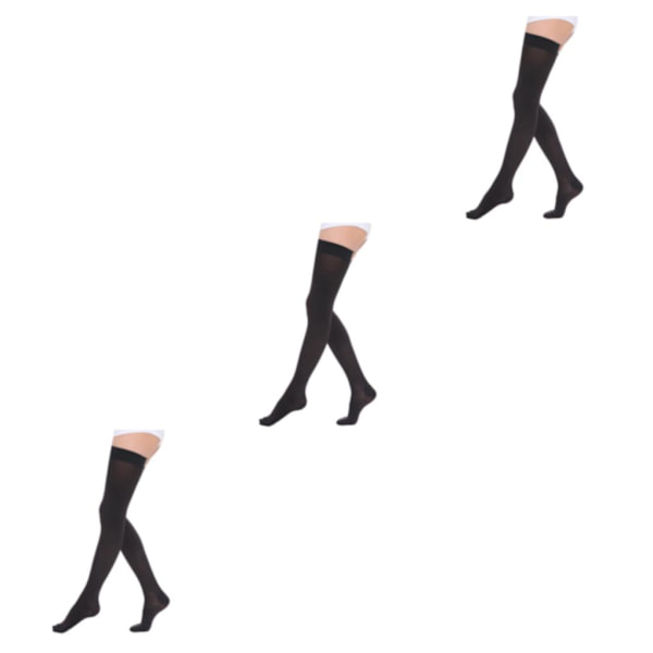 1/2/3 Trendiga och moderiktiga över knästrumpor för Toe wrapping - black M 3Set
