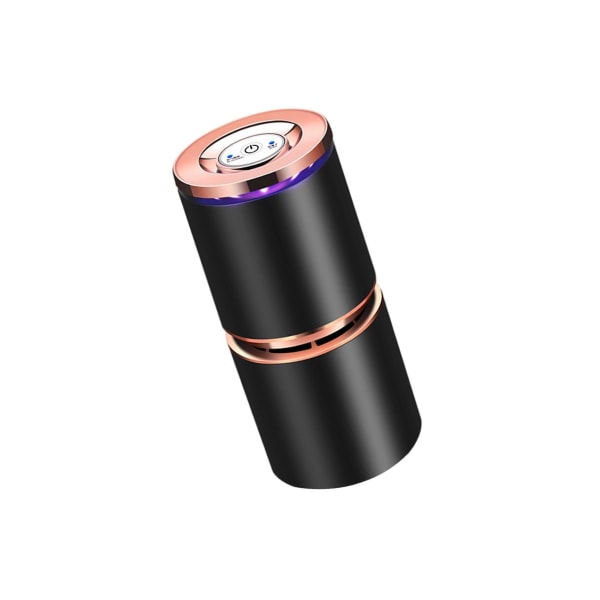 Bil Portable Room Mini USB Tyst för rökpollen lukt Black 70x70x160mm