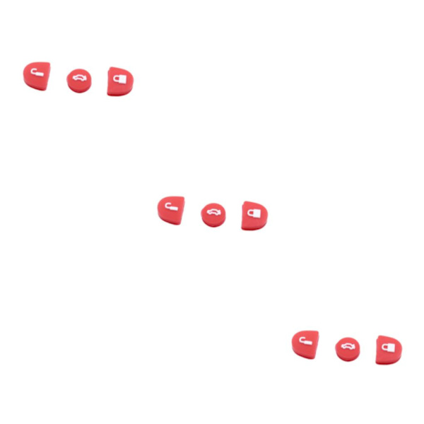 1/2/3/5 3st Silica Gel Key Buttons Fjärrreparationssats Bekvämt Red 3Set