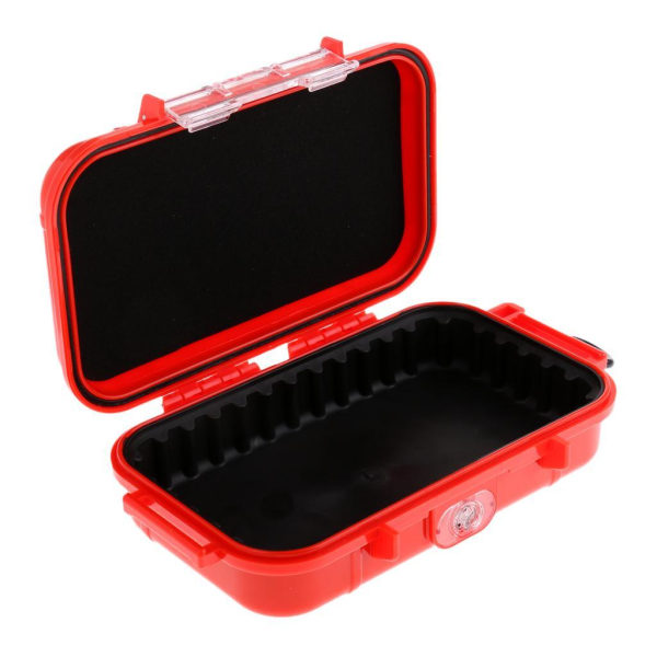 1/2/3 utomhus stötsäker överlevnad vattentät case Box Red 1Set