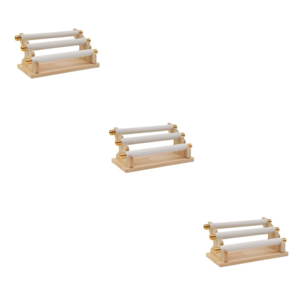 1/2/3 Fristående Ringar Display Hållare Showcase Hållare för hemmet White 20 x 10 x 9.5cm 3PCS