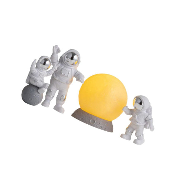 1/2/3/5 4st Astronautfigurer Set Heminredning Söt Sstronaut Silver Yellow 1Set