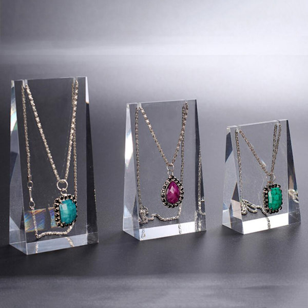 3st/ Set Akryl Halsband Display Stand Hänge Hållare Clear
