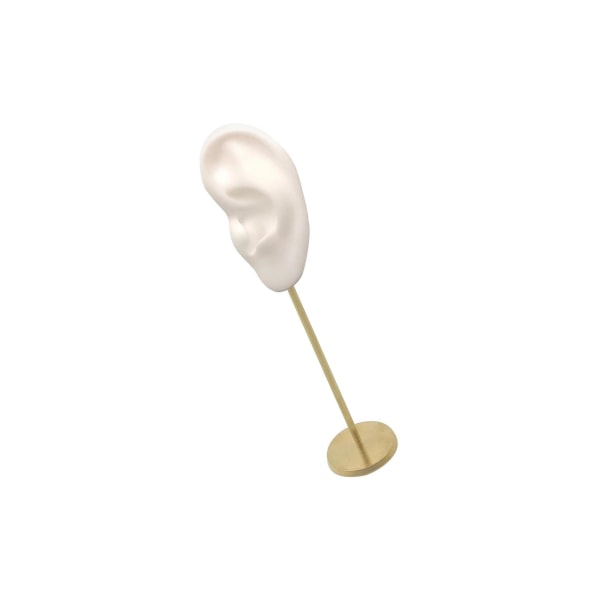 1/2/3 Örhänge Display Stand Human Ear Model Stud Holder Showcase Left Ear White Height: 18cm 1Set