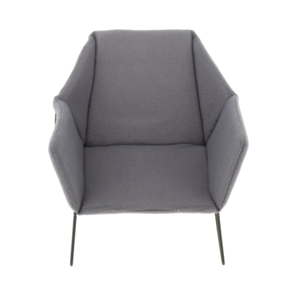 1/2 Miniatyr Soffa Fåtölj Möbel Soffa 1/6 Deep Gray 16.5x16.5x14.5cm 1Set
