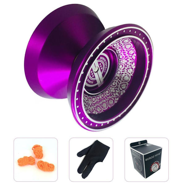 1/2/5 BEBOOYOYO Cool Legering Professionell YoYo Kullagersträng Purple 1Set