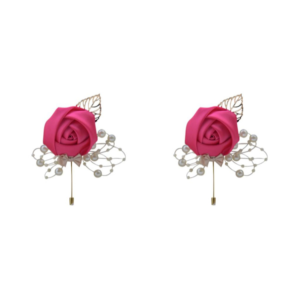 1/2/3/5 Lyxiga bröllopsbroschnålar Chic och eleganta tillbehör Rose Red 2Set