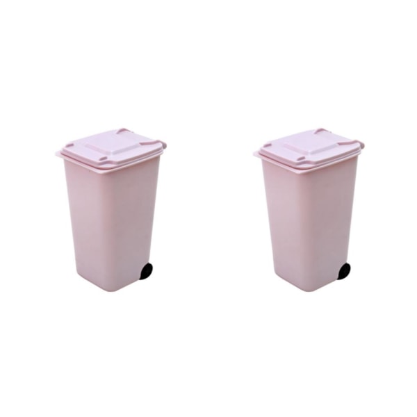 1/2/3 Plastsoptunnor Med Lock - Miljövänliga Och light pink 2PCS