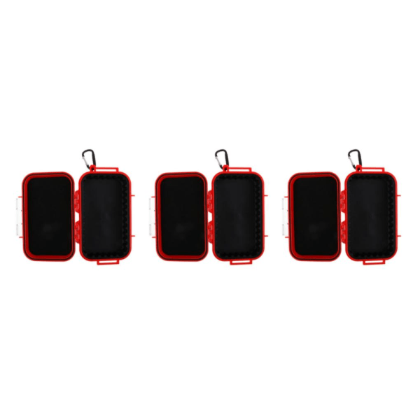 1/2/3 utomhus stötsäker överlevnad vattentät case Box Red 3Set