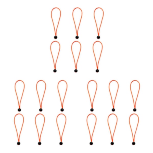 1/2/3 6 stycken Heavy Duty Ball Bungee Cord Snöra ner sladd Canopy Orange 15cm 3Set