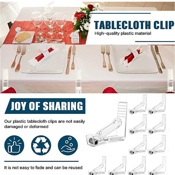 1/2/3/5 Håll hårt duk Justerbar tygklämma för Transparent 2PCS 5Set