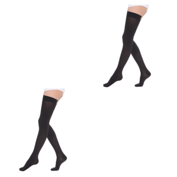 1/2/3 Trendiga och moderiktiga över knästrumpor för Toe wrapping - black M 2Set