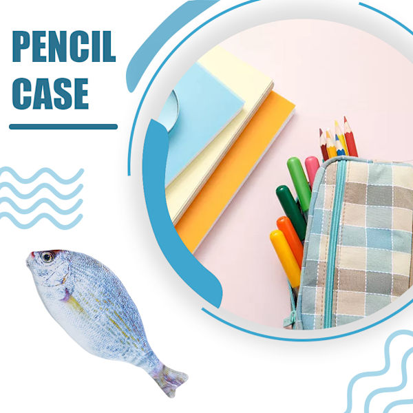 1/5 Cloth Creative Simulation Fish Case Lämplig storlek silver 1Set