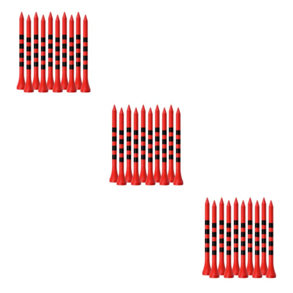 1/2/3/5 100st Bamboo För Golf Tees Stripe Mark Scale High 83mm Red 3Set