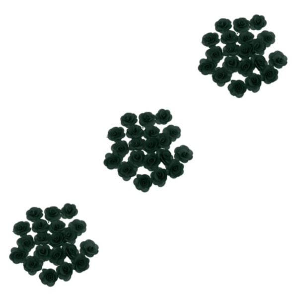1/3/5 20 stycken Silk Rose Flower Head Bud DIY Craft Bröllop Dark Green 4cm 3Set