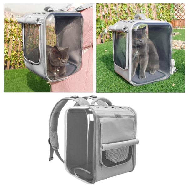 Andningsbar husdjursbärarryggsäck för katter och hundar för utomhusbruk