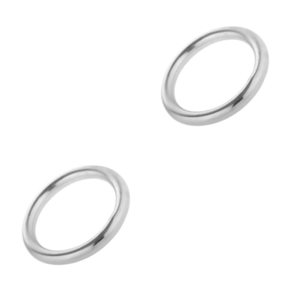 1/2/3/5 Solid 304 rostfritt stål bandband svetsad O Silver 39x10mm 2Set