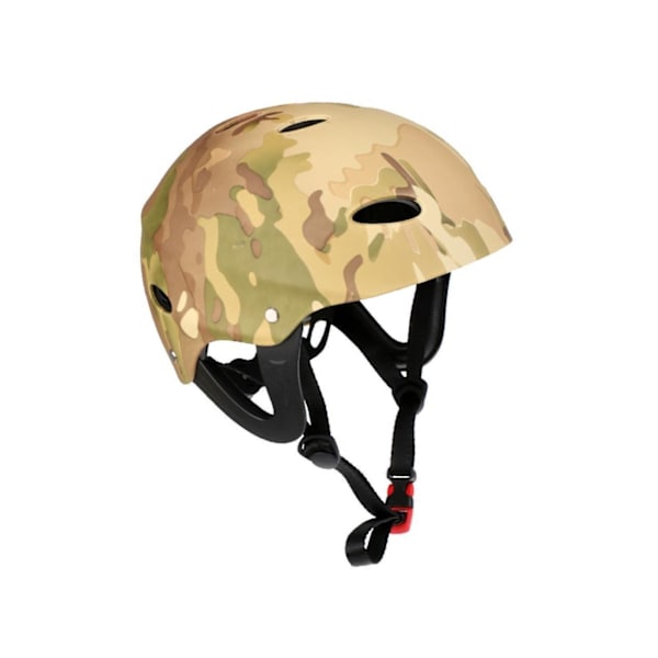 Vuxen vattensportsäkerhet för kajakkanot, hård cap förbättrad Army Green Camo L