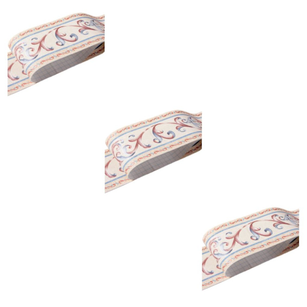 1/2/3/5 Retro Fashion PVC vattentät midjelinje för robust vägg Beige vine flower 3Set