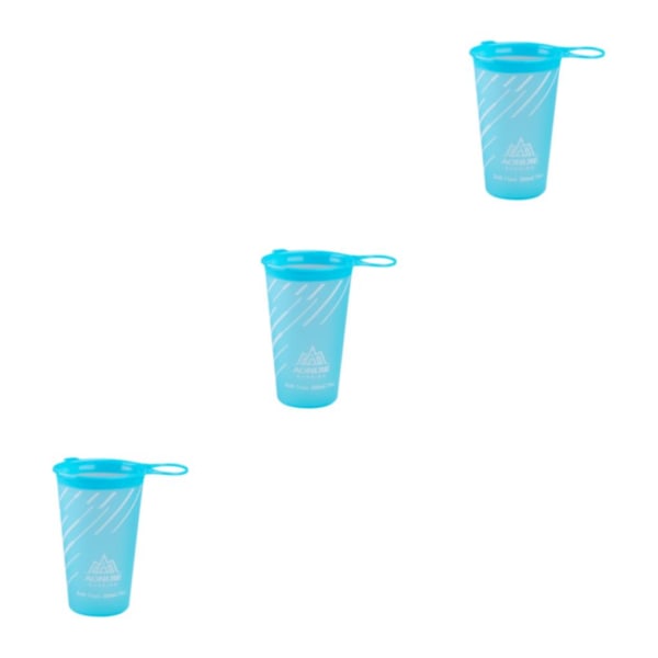 1/2/3/5 lätt och bärbar vattenflaska för att köra lätt Blue 200ml 3PCS