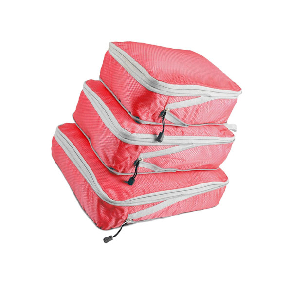 Kompressionsresväska Slitstarka Bagage Organizer Väskor Red 3 pcs