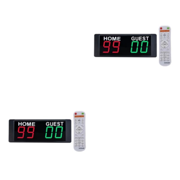 1/2 bärbar elektronisk resultattavla fjärrkontroll väggfäste 2PCS