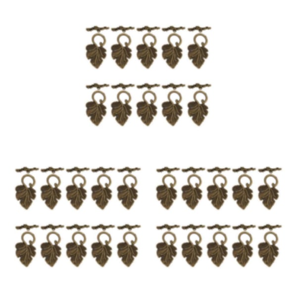 1/2/3 10 set Leaf OT Toggle Clasps Smycken Clasp Connectors Bronze 3Set