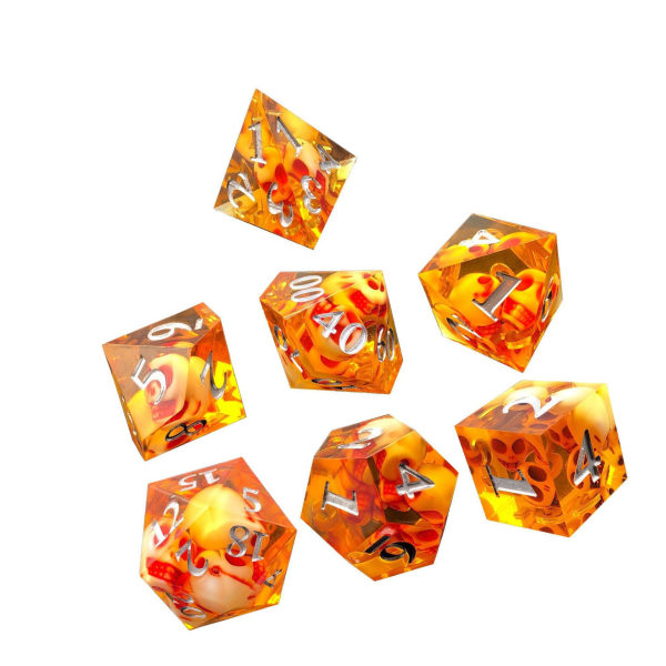 1/2/3/5 7x polyedriska tärningar D4-D20 tärning, för bordsspelsfest Yellow 1Set