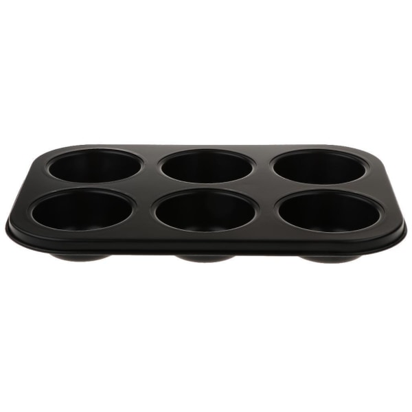 1/2 non-stick muffinspanna Cupcake molds Bakform 6 Holes Black 1Set