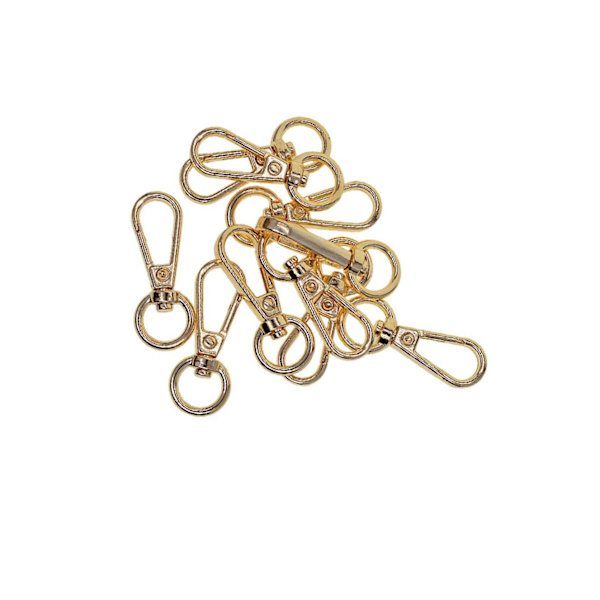 1/3/5 10 delar Swivel Snap Lobster Clasp Clips Nyckelring Golden 1Set