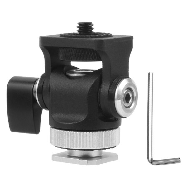 1/2/5 Hot Shoe Mount Adapter Rod Clamp 360 Swivel för stativ black hand twist 41x20.5x35mm 1Set