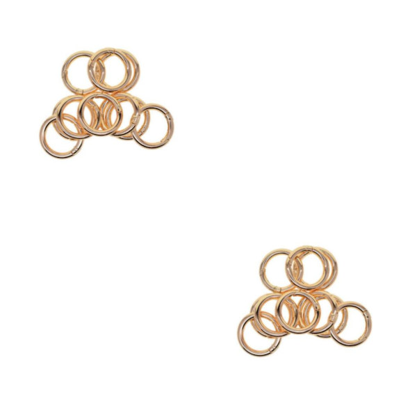 1/2/3/5 10 st runda fjäderkrokar karbinnyckelnyckel golden 28mm 2Set