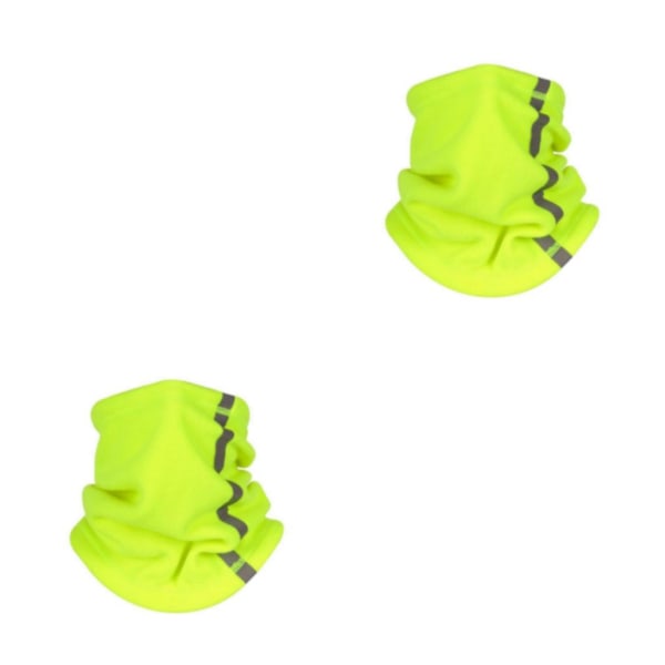 1/2/3 halsdamask Andas vindtät fiskescarf Fluorescent Green 25x30cm 2Set