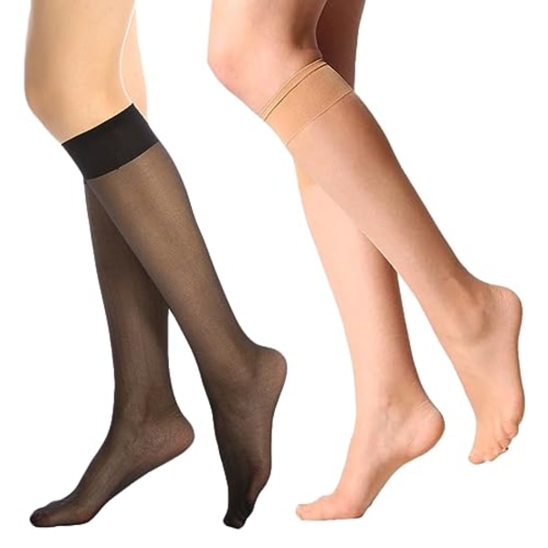 1/2 6 par mjuka nylon strumpor Elegant och andas 1Set