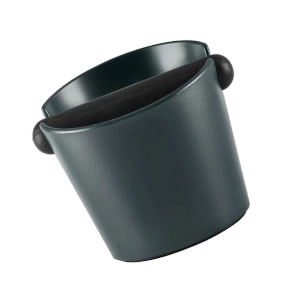 1/2 Coffee Knock Box Bin För Espresso Grinds Tamper Waste Tamp Dark Green open mouth 1Set