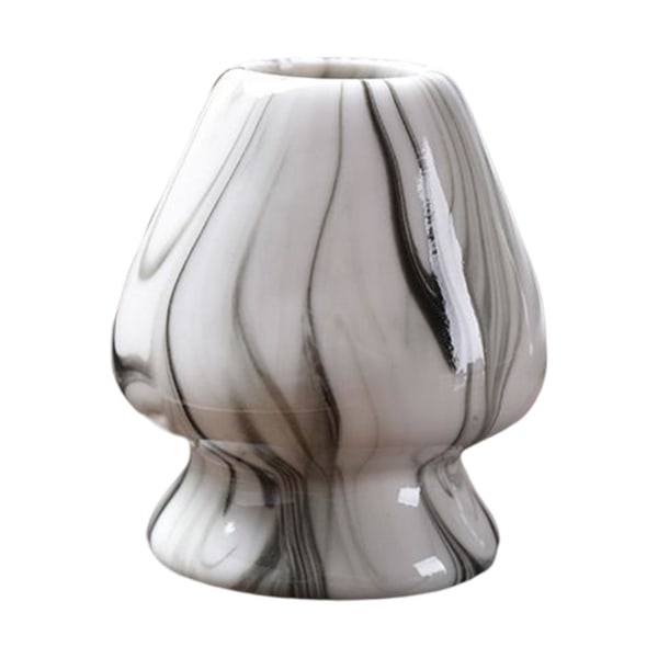 Traditionellt Matcha vispställ Teaware Tea Ceremony Chasen Stand Black and White 6.5 x 7.5cm