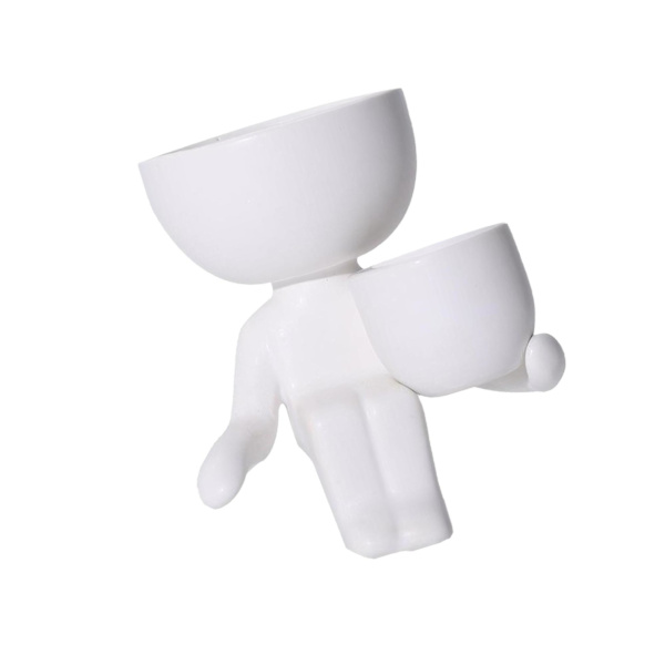 1/3 keramisk blomkruka Mänsklig blomvas växtkruka White 10x9x6cm 10x9x6cm 10x6x8cm 1Set