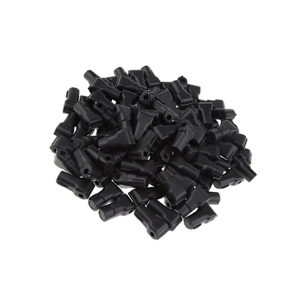 1/2 100st Krok Stopplås Säkerhetslåsning Hänglås Stöldskyddslås Black 6 mm 1Set