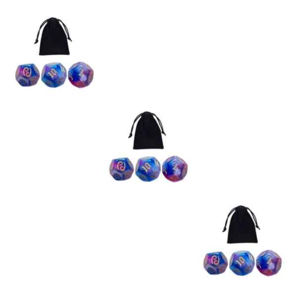 1/2/3/5 3st Akryl Astrologiska Tärningar Konstellationstärningar för Style F 3Set