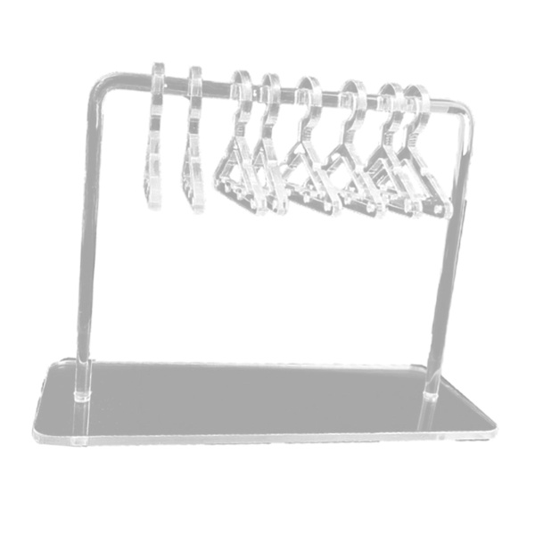 1/2/3 Söt Örhänge Display Stand Mini klädhängare Rack Dekor för Clear 15 x 6 x 11cm 1Set
