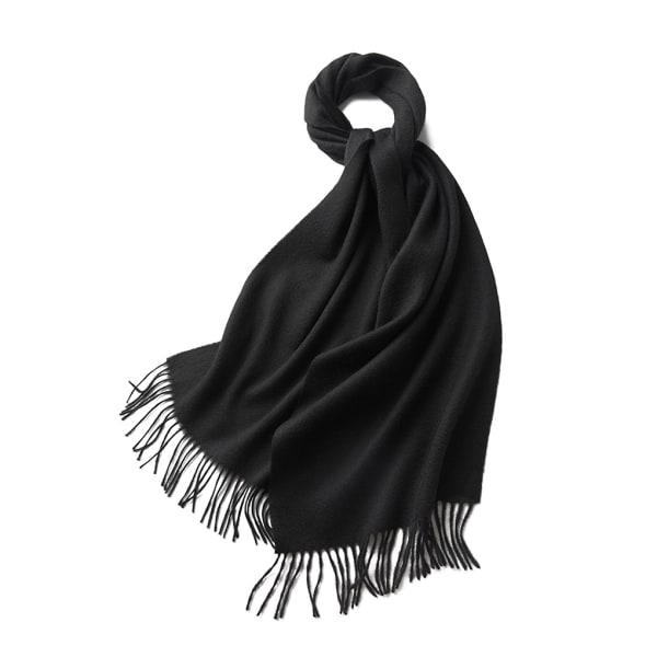 1/2/3 unisex halsduk med fransar Varm och mysig tubscarf för black 1Set
