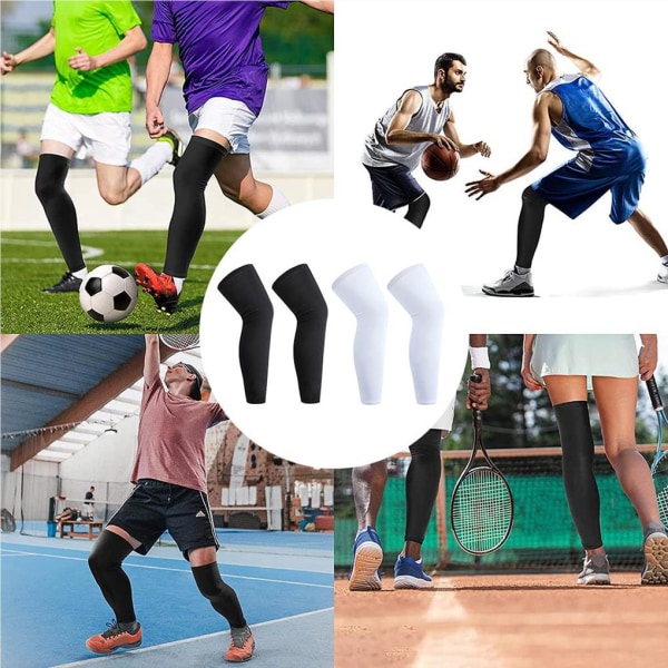 4st Polyester Wide Application Compression Ben Sleeve För Black + white  M
