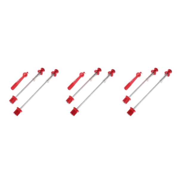 1/3/5 Fram Bak Quick Release Axle För Cykelspett för väg Red 3Set