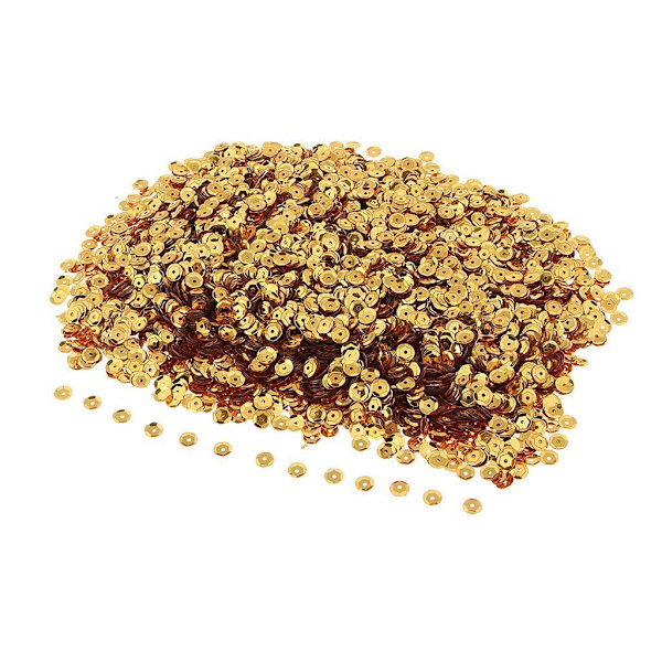 1/2/3 Blommor Lös kopp Paljetter Pailletter Sy Bröllopshantverk Yellow Gold 6mm 1Set