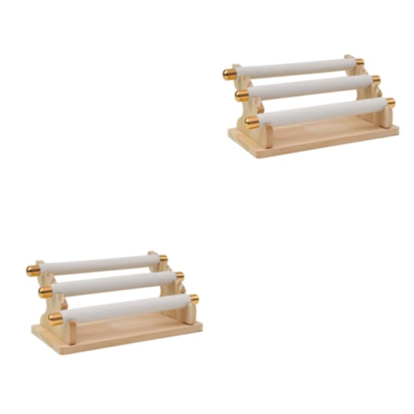 1/2/3 Fristående Ringar Display Hållare Showcase Hållare för hemmet White 20 x 10 x 9.5cm 2PCS