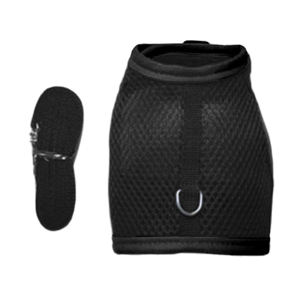 1/3 Hamster Kanin Marsvin Råtta Iller Andas Mesh Sele Black L 1 Pc
