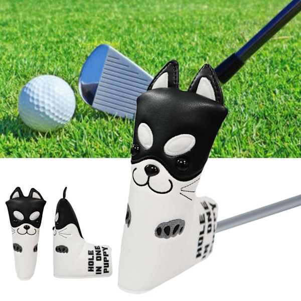 1/2/3 Dog Pattern För Golf Putter Headcover Cover för Black 1 Pc