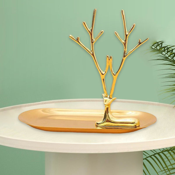 1/2/3/5 Smycken Organizer Stand Fack Display Rack för ringar Large Antler Style A 1Set