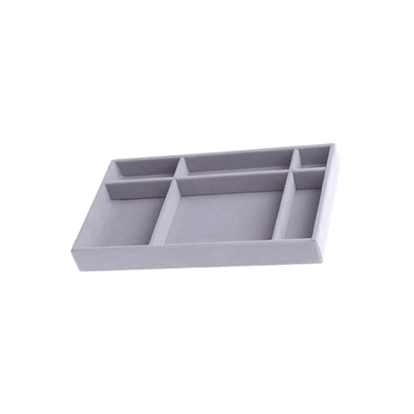 1/2/3/5 Stapelbar smyckesbricka Multipurpose Portable Velvet för 6 Grids Style A 1Set